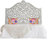 Hand Carved King Size Bed Headboard Bed Head White